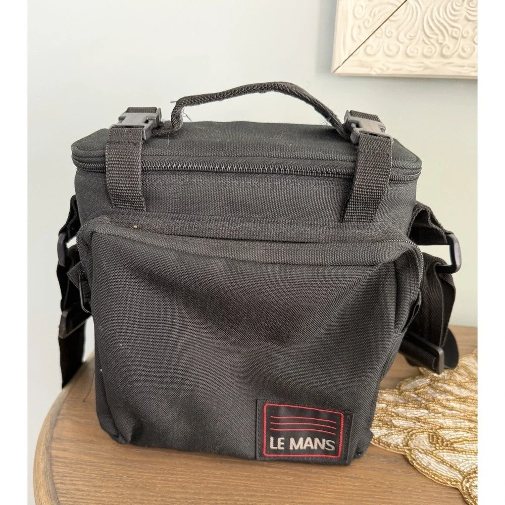 Le Mans LE-2025 Camera Bag Black Padded Travel Shoulder‎ Case w Strap